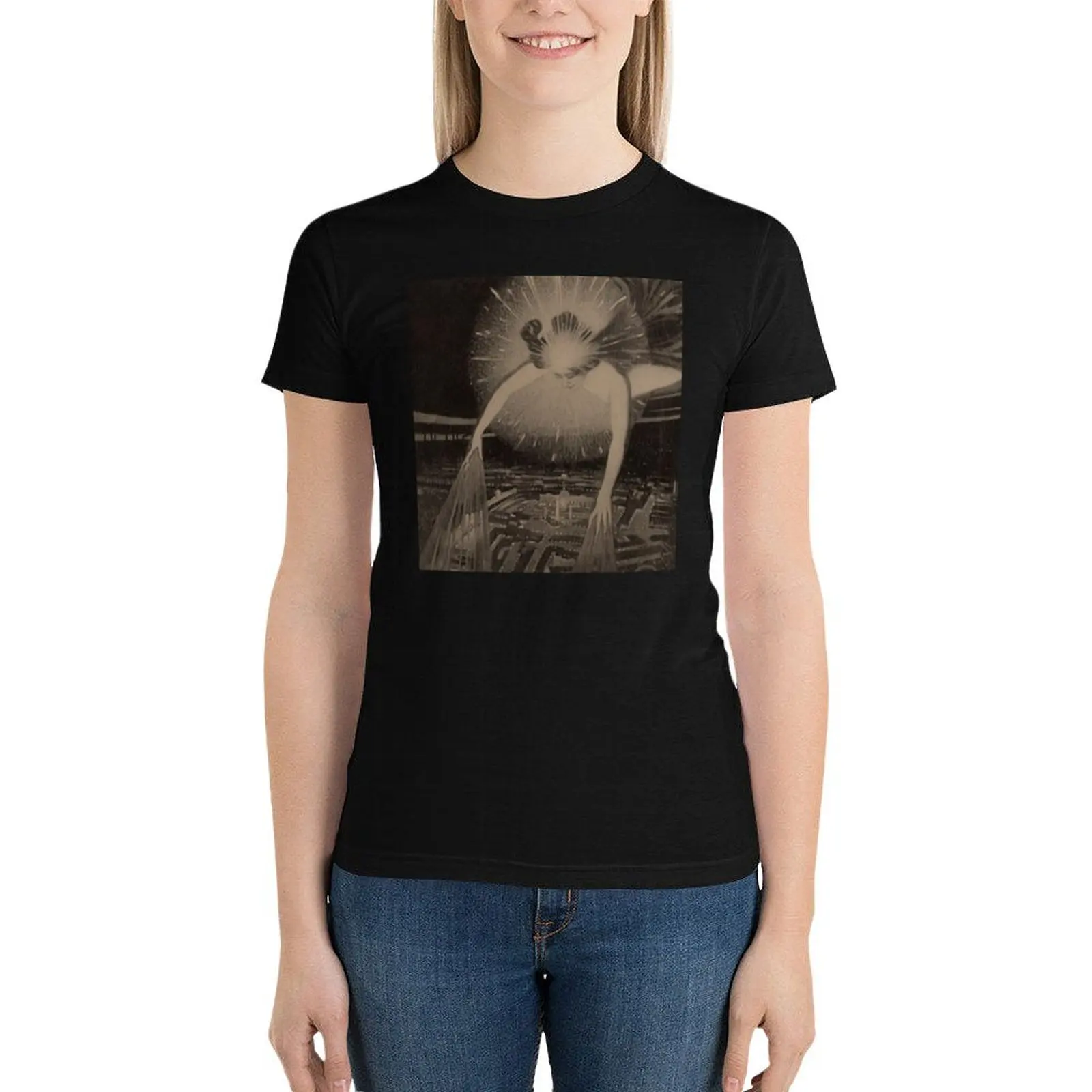 Neutral Milk Hotel - Ferris Wheel On Fire T-Shirt tops funny graphics black t shirts for Women