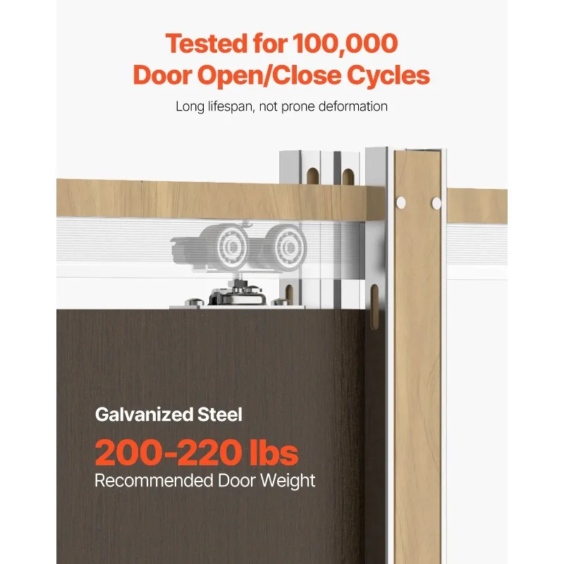 طقم إطار باب الجيب طقم باب الجيب لـ 48-72 بوصة واسعة 80 بوصة إغلاق ناعم عالي