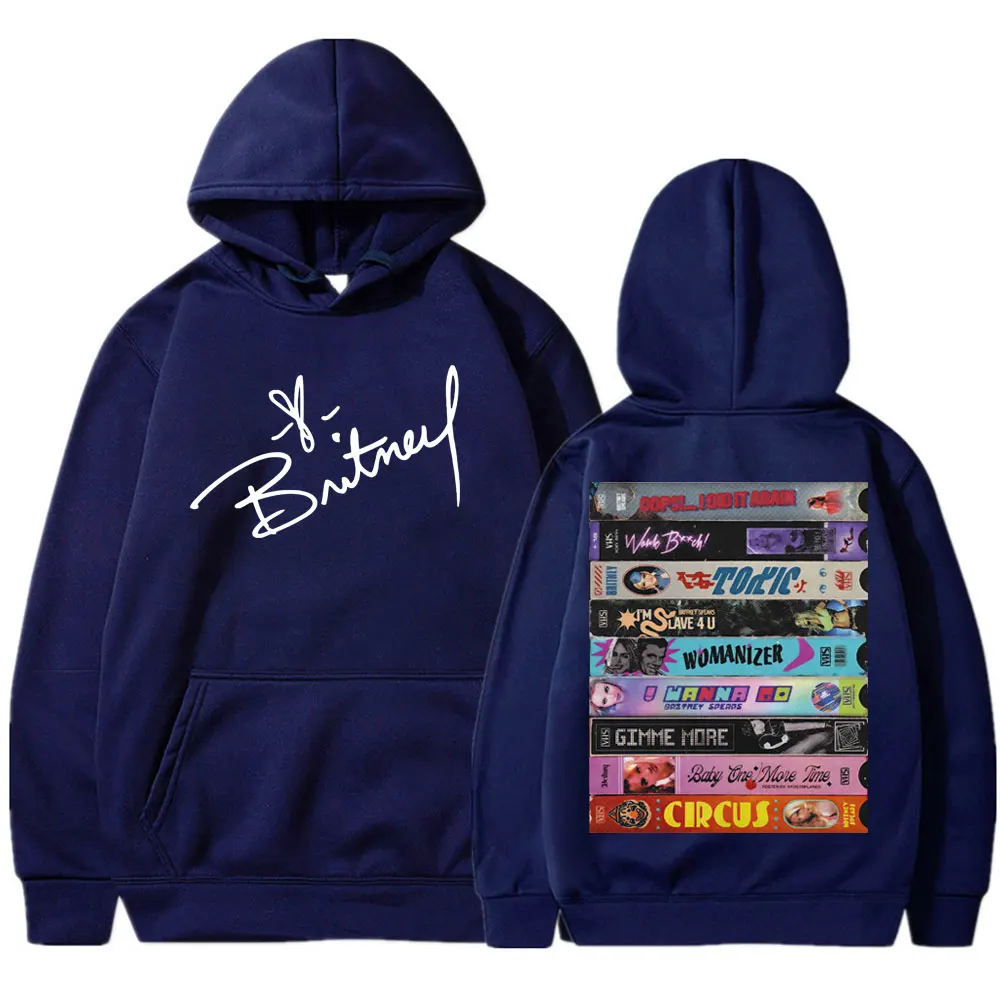 Heiß begehrter Herren-Hoodie mit Britney Spears Album-Grafik, lässiges Oberteil für Erwachsene, Sweatshirt im Harajuku-Stil für Herbst/Winter. – Detail 5