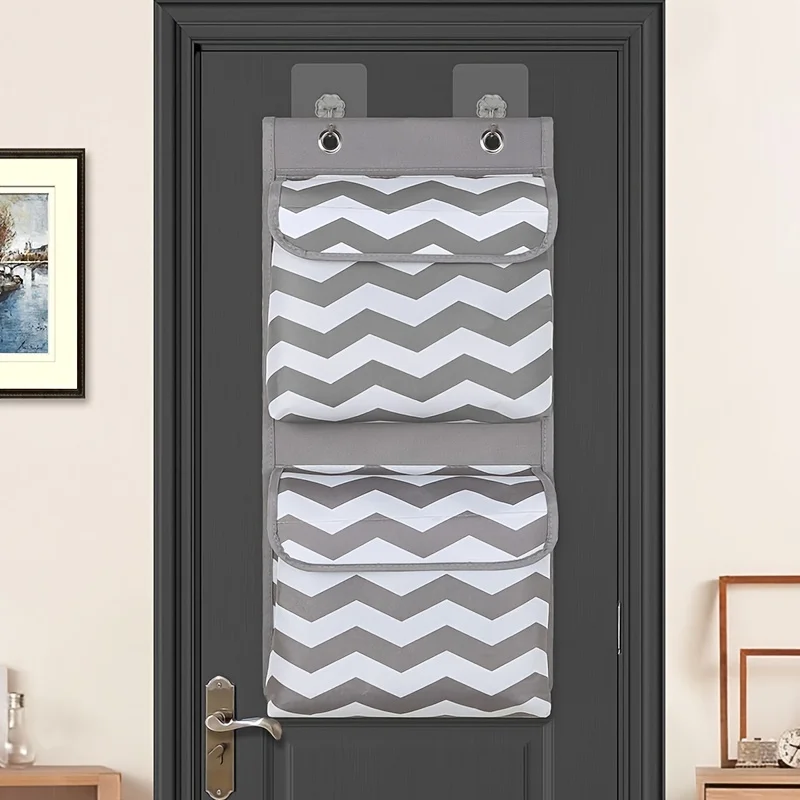 1PC Oxford cloth cover hanging multi-layer storage bag behind the door multi-compartment hanging bag wall storage bag storage ba
