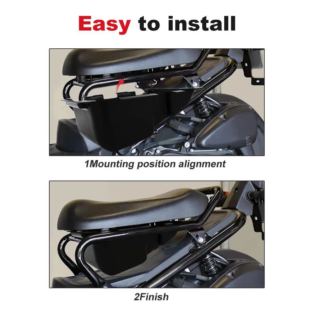 Motorcycle Under Seat Storage Container and Cargo Bin Replacement For Honda Ruckus 50 (Zoomer)  2003-2020 2021 2022 2023 2024