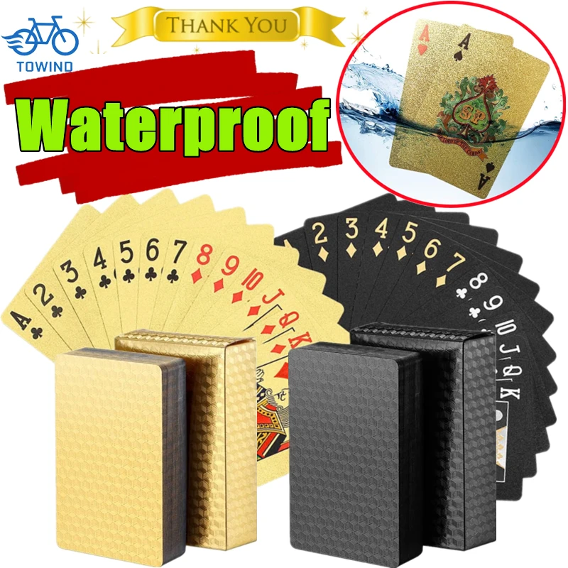 New Playing Cards Waterproof Plastic Poker Cards Novelty Poker Game Tools for Board Game Family Party Outdoor Entertainment Gift