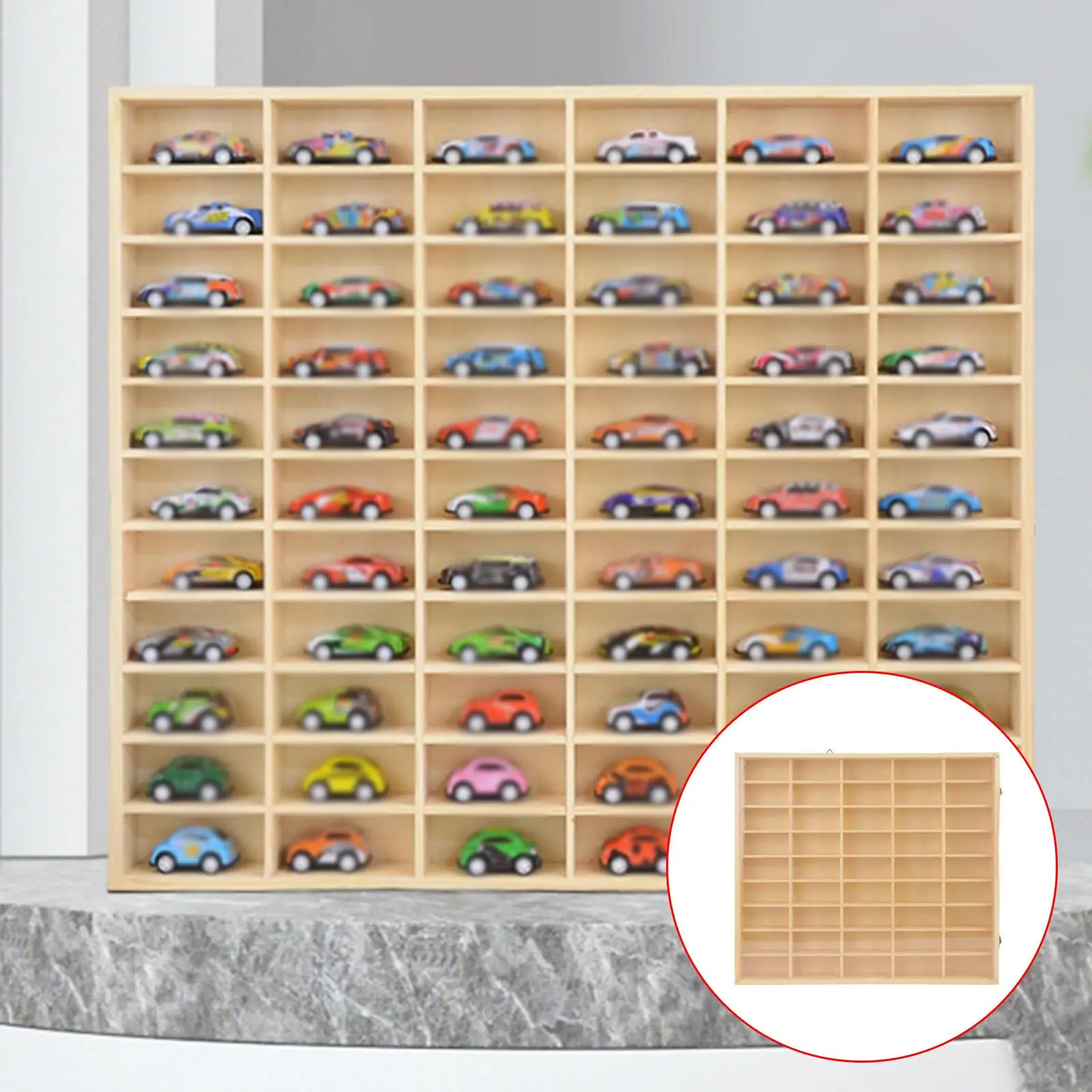 Wooden Display Case Stand Rack Holder Organizer Shelf for Car Display Mini Toy Storage and Action Figure Collection