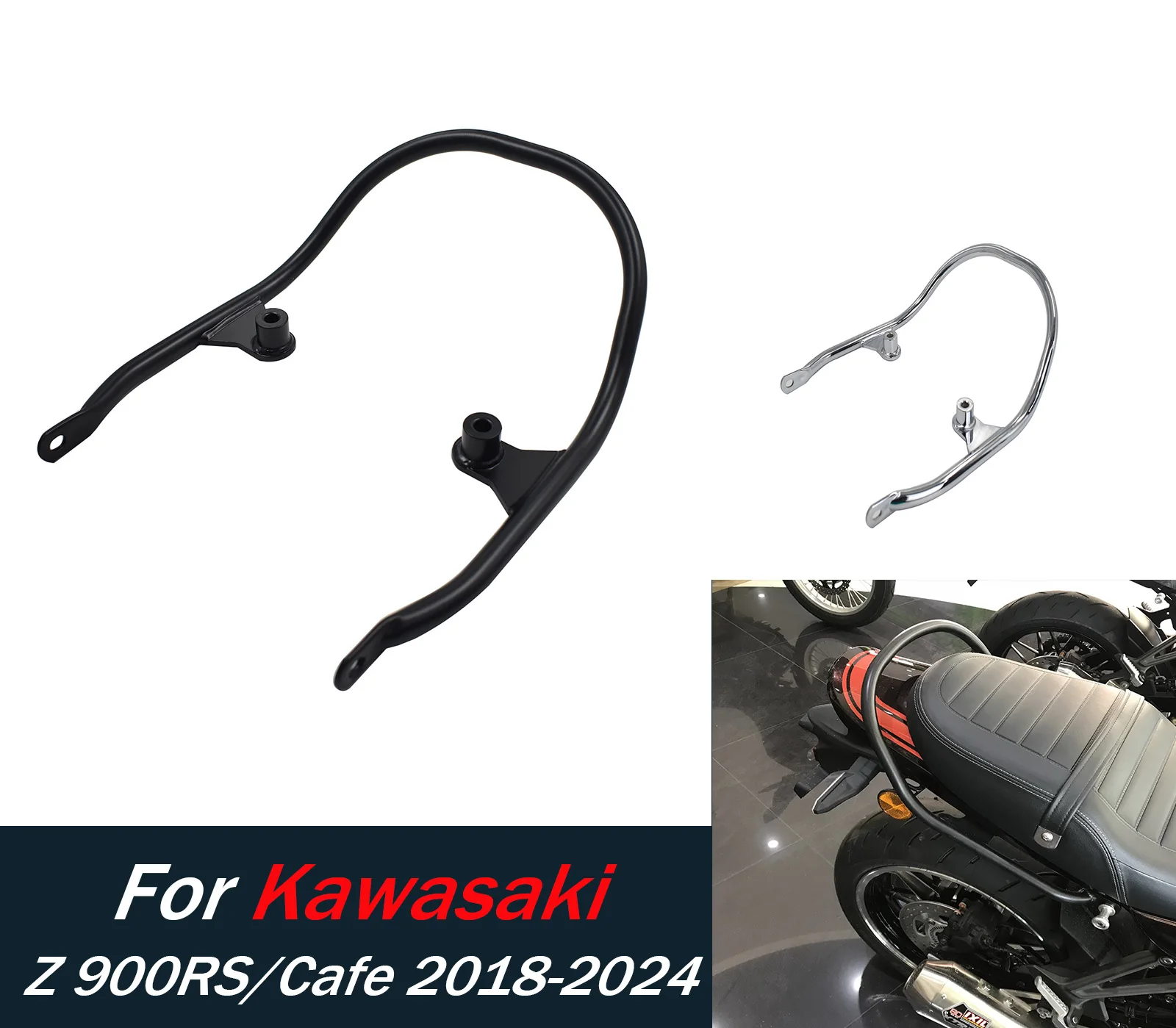 

Для Kawasaki Z 900RS SE ABS Cafe 2018-2024 задняя багажная полка для мотоцикла пассажирское сиденье поручень опорный кронштейн