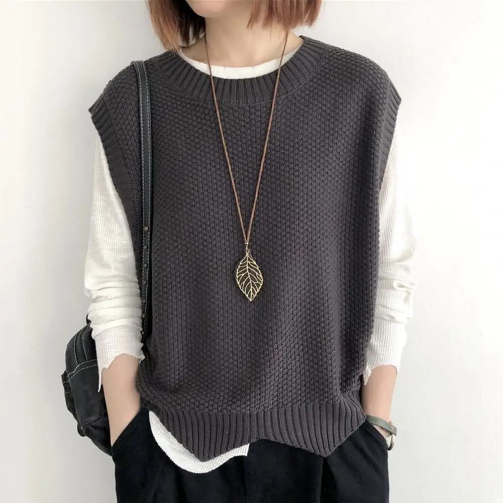 

Cozy Women Vest Cozy Stylish Women's Knitted Vests Soft Warm Fashionable Sleeveless Tops for Autumn Winter Women Knitted Vest