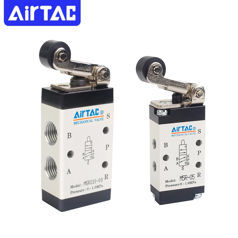 AirTac Mechanical Valve Switch M5R110/M5R210 Pneumatic 5/2 Way Control Valves M5R Sereis Roller Type