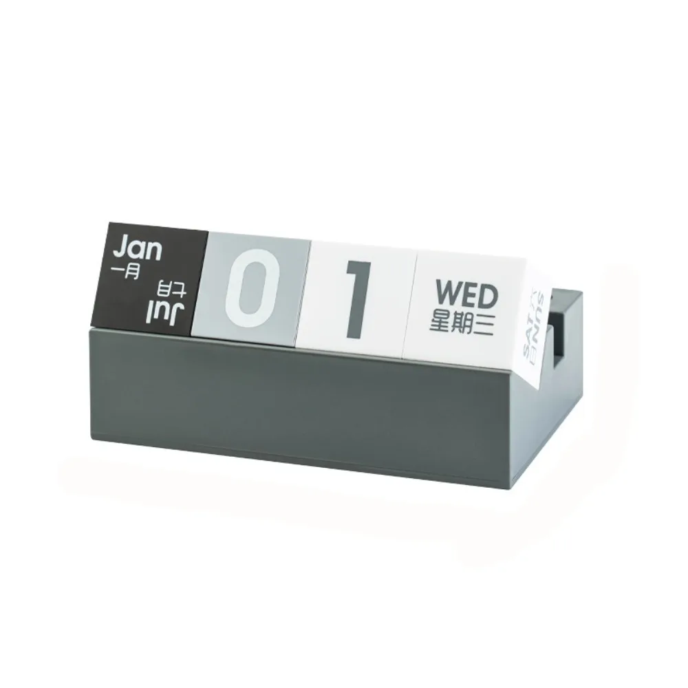

Creative Cube Shape Perpetual Calendar Date Display Ornaments Multi-function Desk Calendars Stationery DIY Phone Holder Bedroom