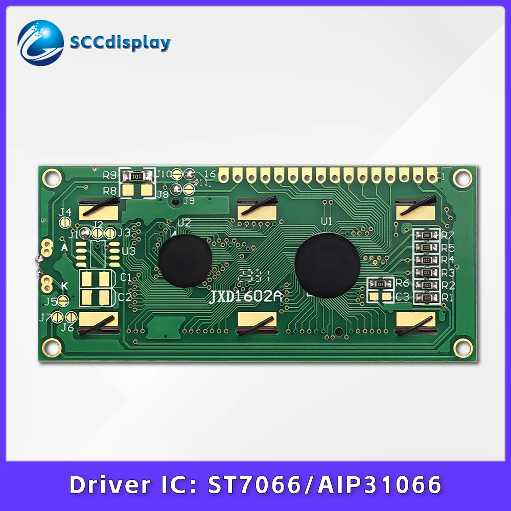 Character LCD display screen SJXD1602A Monochrome 16X2 dot matrix screen COB High brightness backlight Industrial LCM module