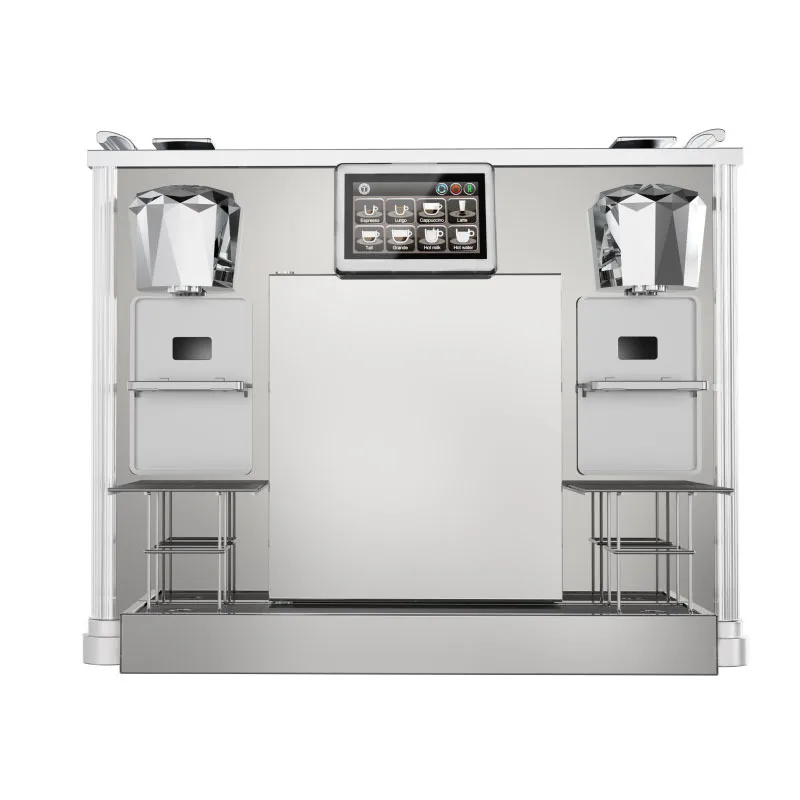 Milk foam with small refrigerator, high pressure extraction espresso multi-functional double-head capsule coffee
