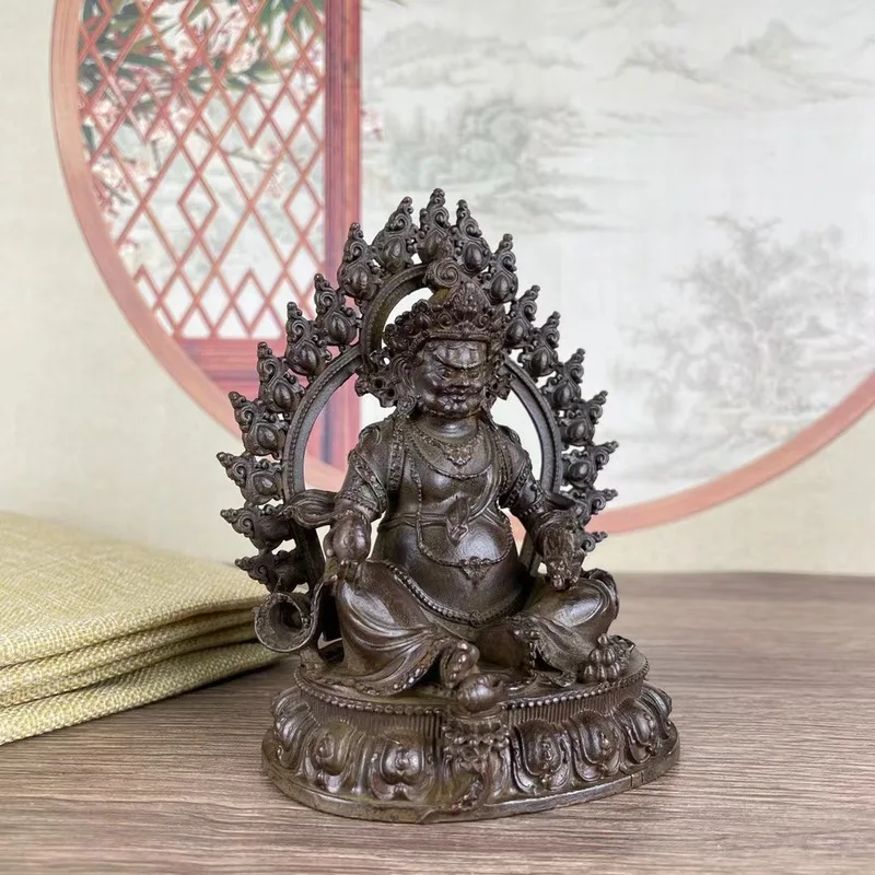 Antique Old Objects, Yellow Wealth God Small Ornament, Vintage Copperware, Genuine Antique, Guaranteed Authentic, Collectible It