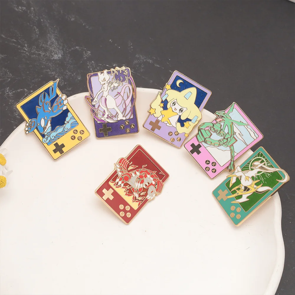 Cartoon Game Console Enamel Brooch, Anime Character Design Lapel Pin, Creative Metal Badge Jewelry Gift for Backpack Clothing