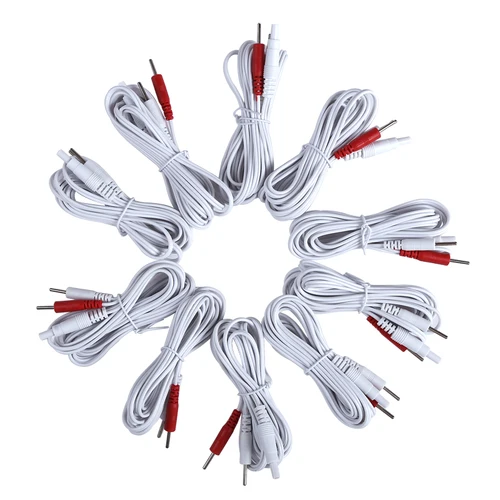 Imagen 1 del producto Cable conductor de electrodo para máquina TENS, máquina de Terapia Digital, Estimulador muscular, masajeador corporal, dispositivo de masaje