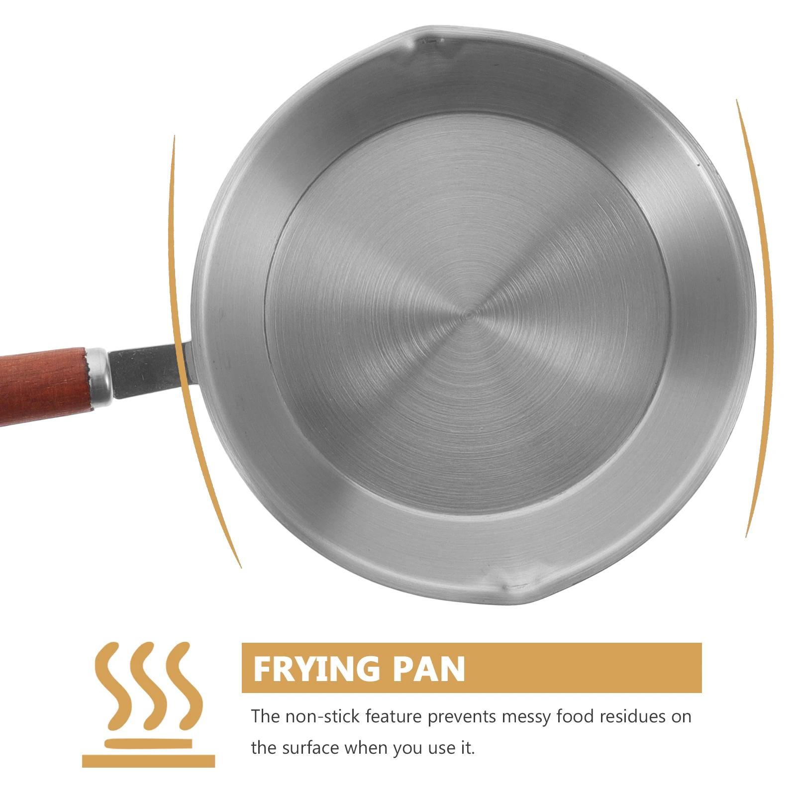 

Stainless Steel Mini Pot 12cm Non Stick Fry Pan for Egg Omelet Small Skillet Heat Insulation Anti Scalding Kitchen Barware