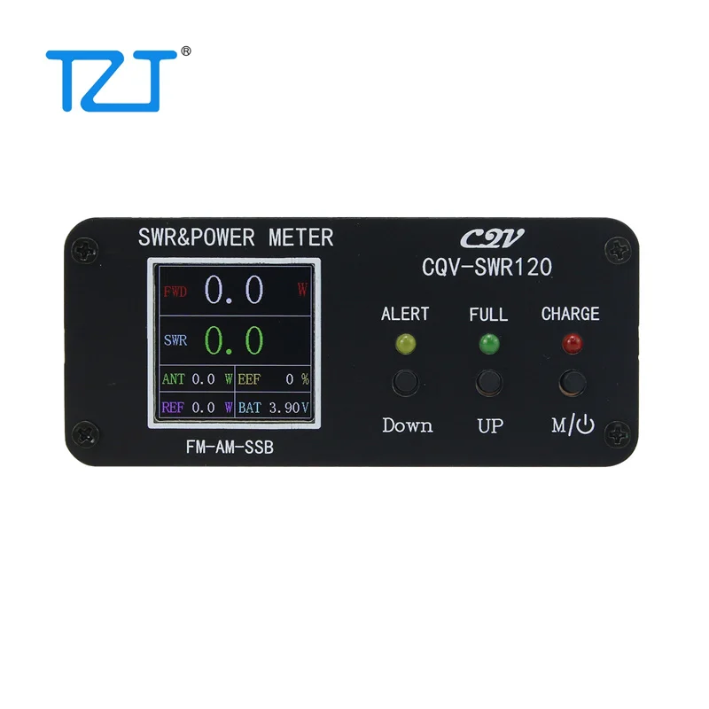 TZT 1.8MHz-54MHz CQV-SWR120 Colour LCD Display Digital SWR & Power Meter with Type-C Interface