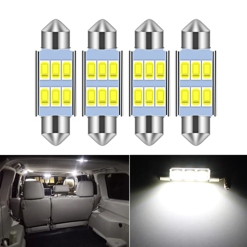 4*Festoon 36mm C5W LED Canbus Car Interior Bulb For Opel Astra J G Agila Zafira A B Corsa D Insignia Admiral Ascona Sintra Mokka