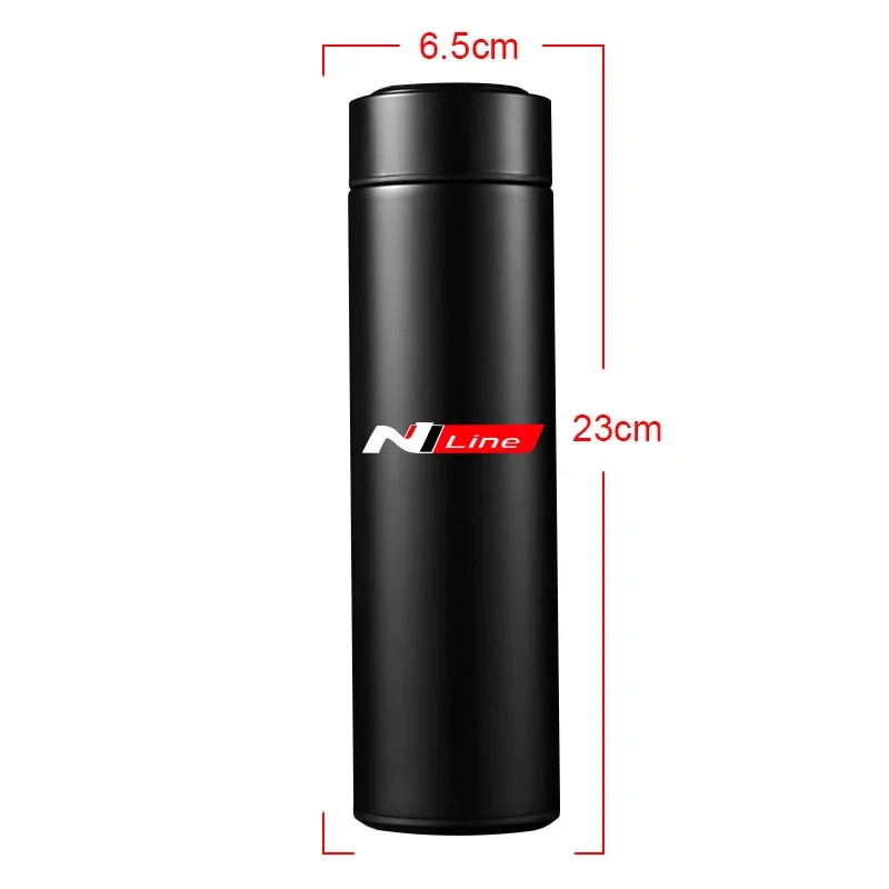 500ml Stainless Steel Car Thermos Bottle LED Intelligent Temperature Display for Hyundai Santa Fe Sonata Solaris Car Accessories