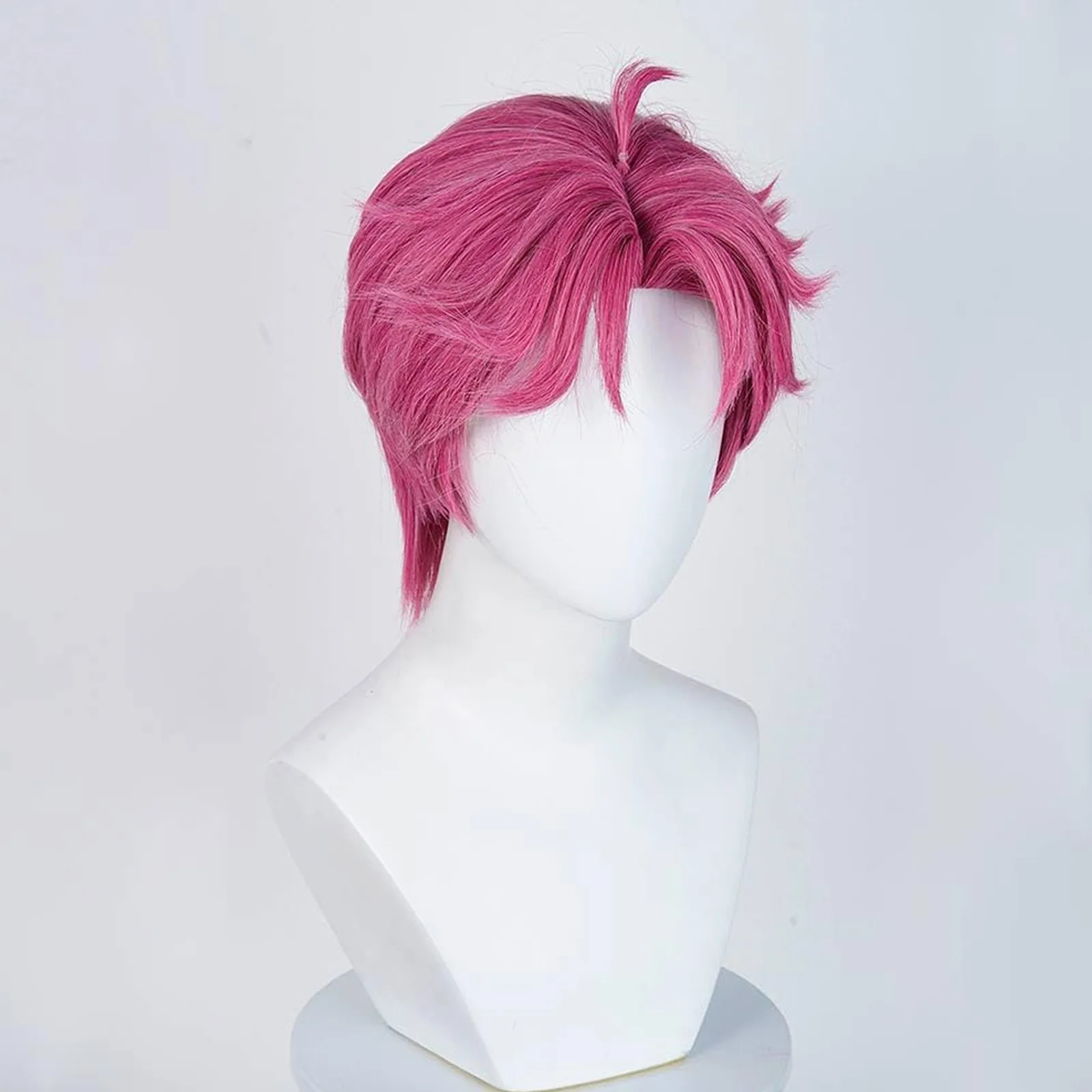 コスプレウィッグローズピンク 30 センチウィッグジヌベビーアビーロマンスミステリーコスアニメウィッグ男性用耐熱人工毛