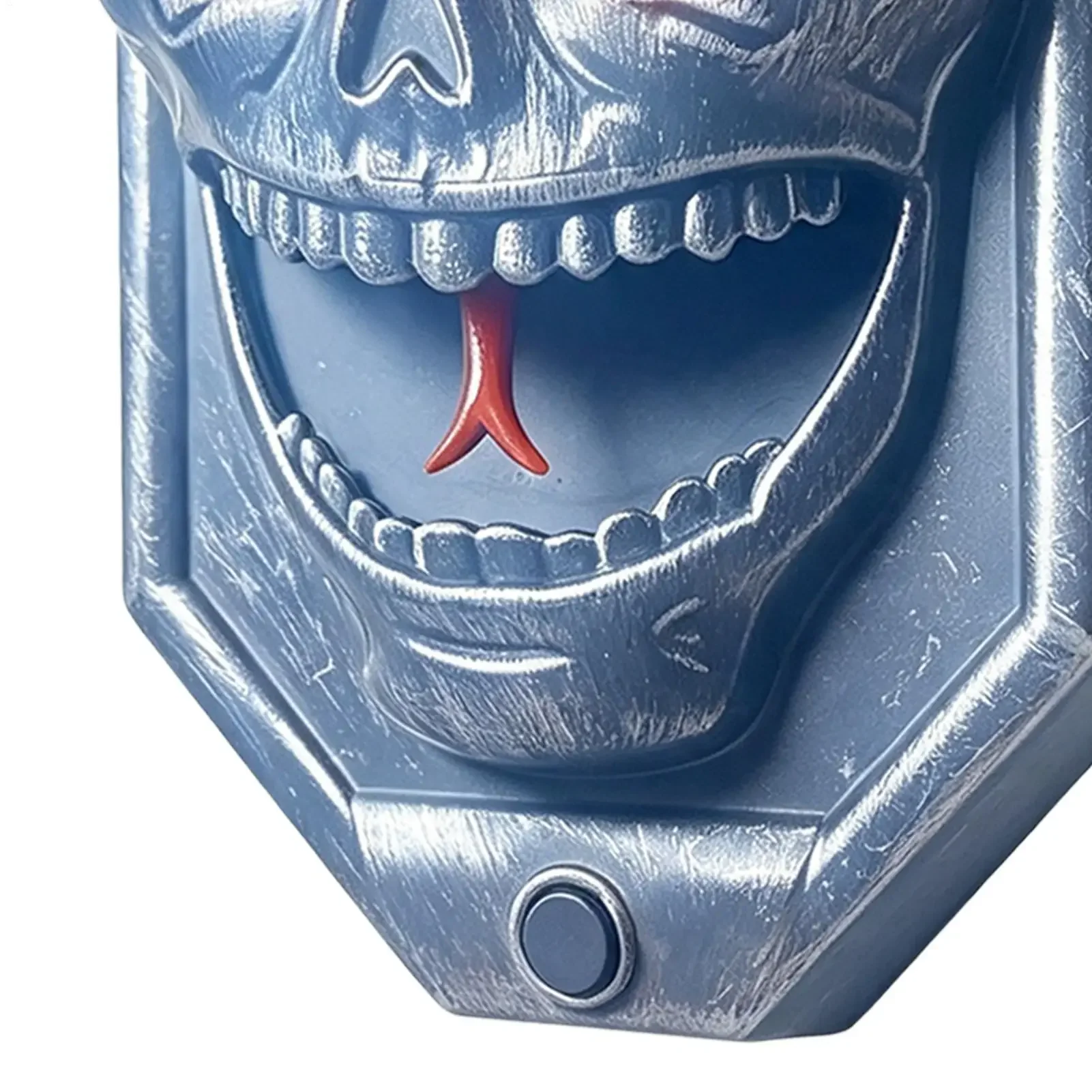 Halloween Door Bell Cordless Battery-Operated Light Sound Realistic Skull Skeleton Door Bell Horror Sound Prop For Porch
