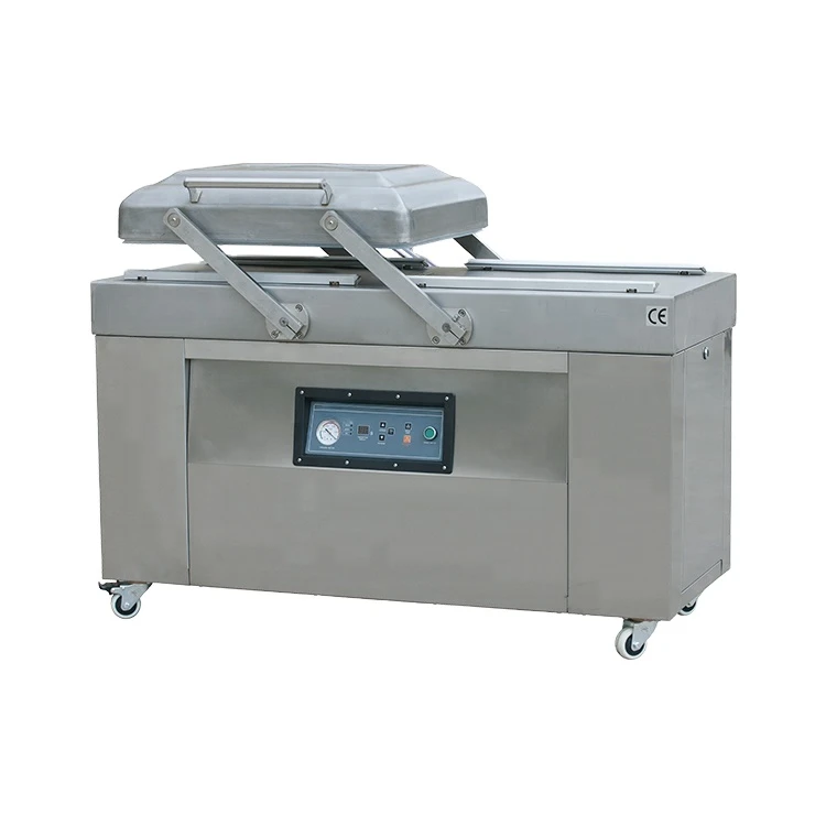 DZ500/2SB food vacuum packaging machine stainless steel double chamber vacuum sealing machine equipment