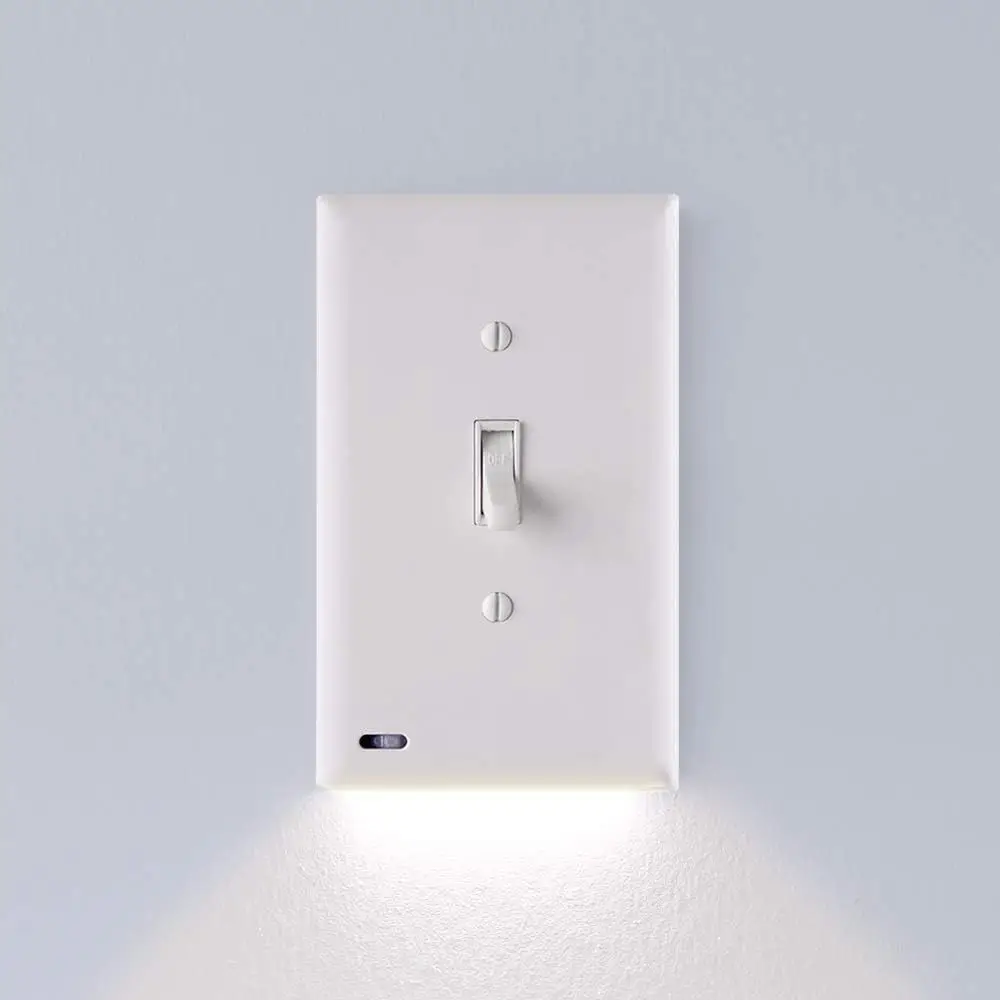 

2 Pack - SwitchLight - LED Night Light - or Single-Pole Light Switches - Switch Plate With LED Night Lights - Adjust Brightn- Au