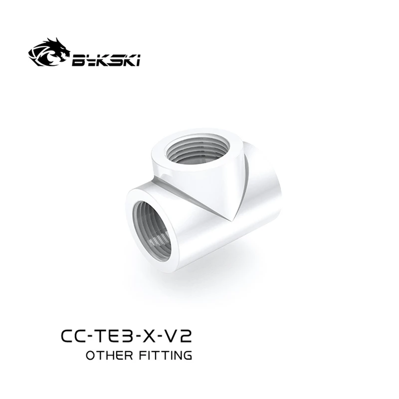 Bykski 3-Way Cubic Spilter Fittings / G1/4\'\' Female Multi-Way Connector Adapter PC Water Cooling Accessories / CC-TE3-X-V2