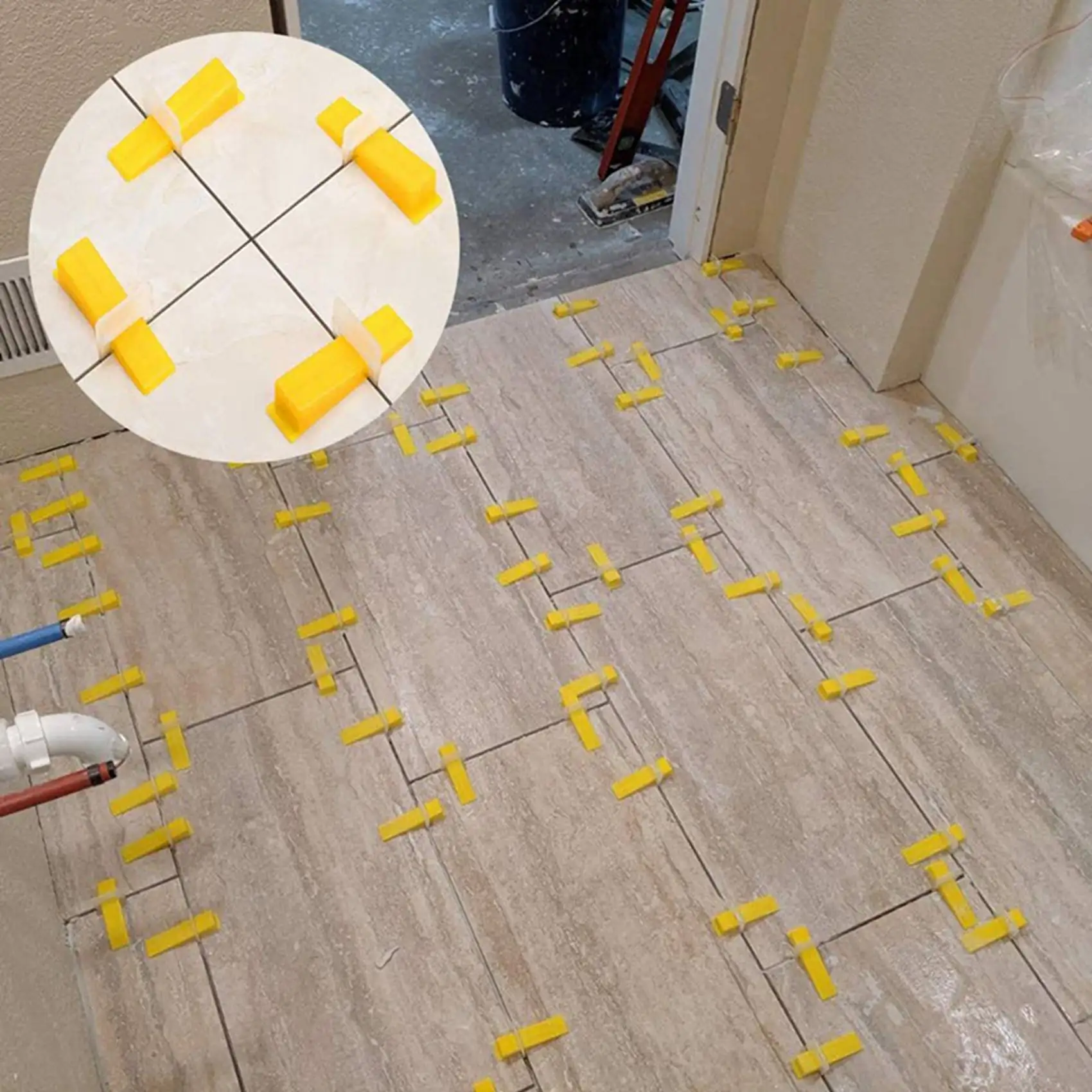 AC88-800Pcs Tile Leveling System Clips 1.5Mm DIY Tiles Leveler Spacers Tile Leveling System For Professional  Tile
