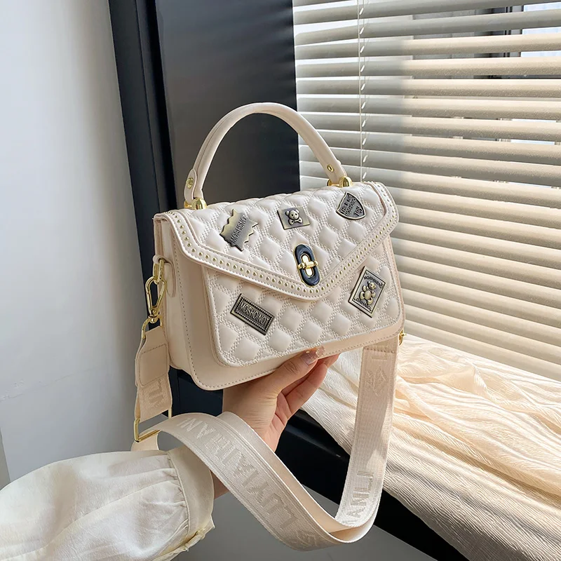 

Модная женская сумка через плечо на одно плечо с ромбовидным узором, роскошная брендовая дизайнерская сумка, классические повседневные маленькие квадратные сумки