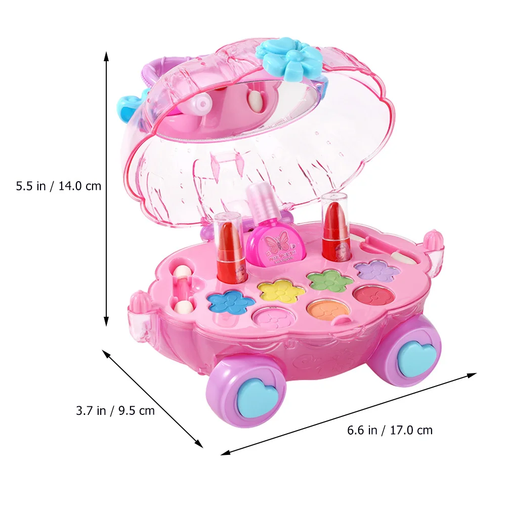 1 ensemble 1 ensemble de maquillage pour enfants Soluble dans l'eau sûr Abs simulé Kit pour les filles jeu de rôle enfants maquillage lavable