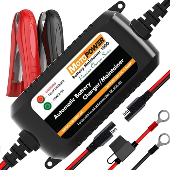 Motopower 12v 1.5a mantenedor de carregador de bateria inteligente totalmente automático para carro caminhão barco motocicleta todos os tipos baterias chumbo-ácido