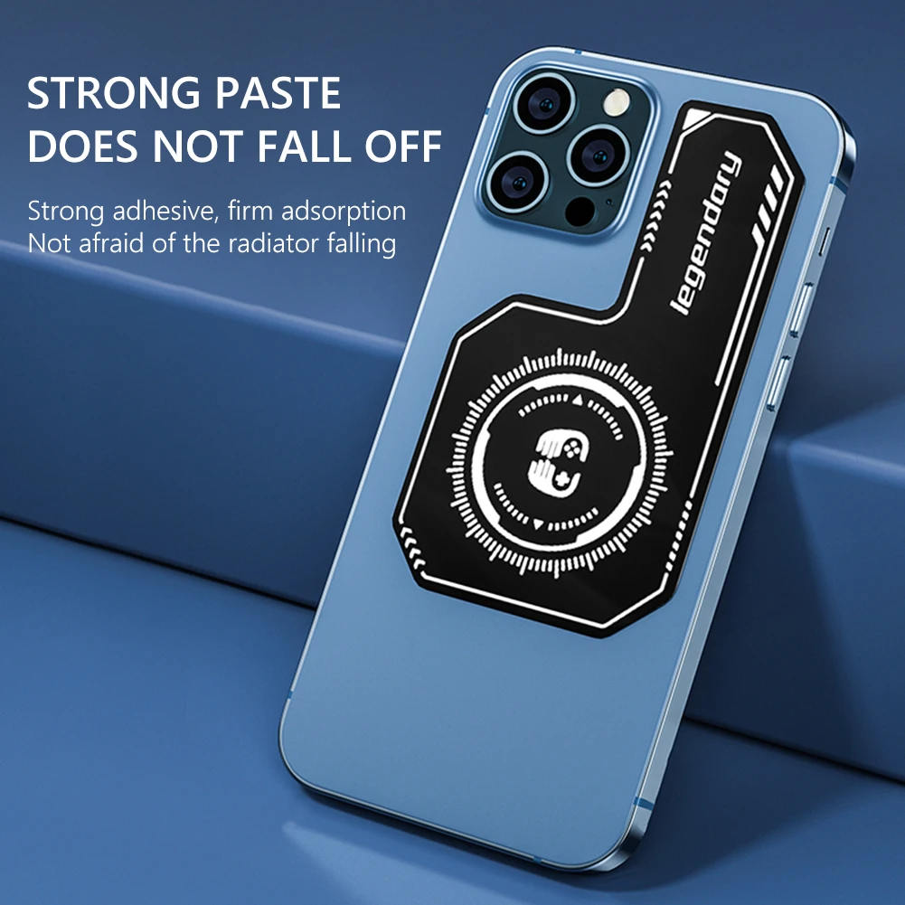 Pendingin Heat Sink Menghabiskan Area Pendinginan Pendingin Game Mini untuk Stiker Radiasi Game PUBG Magnetik Kompatibel/Klip Belakang untuk Ponsel