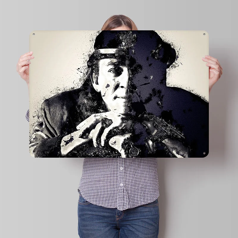 Stevie Ray Vaughan Art 35 Poster Retro 3D Printed Metal Signs Customized Wall Hanging Gift for Vintage Decor Room Wand Deko Home