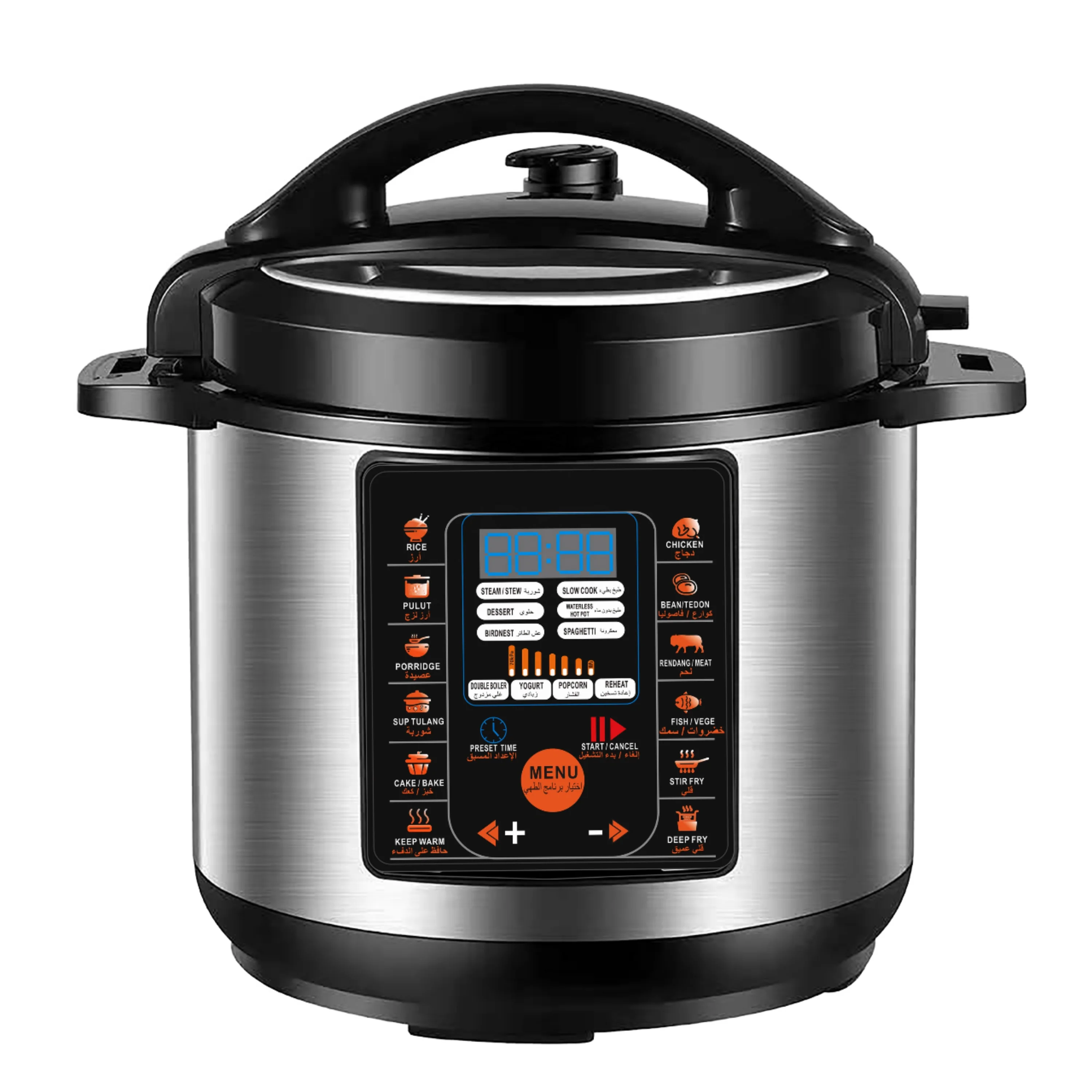 10-in-1 Electric Pressure Cooker 6L Stainless Steel Multi-Function Microcomputer Control Household Hotel Outdoor Use Rice Cooker