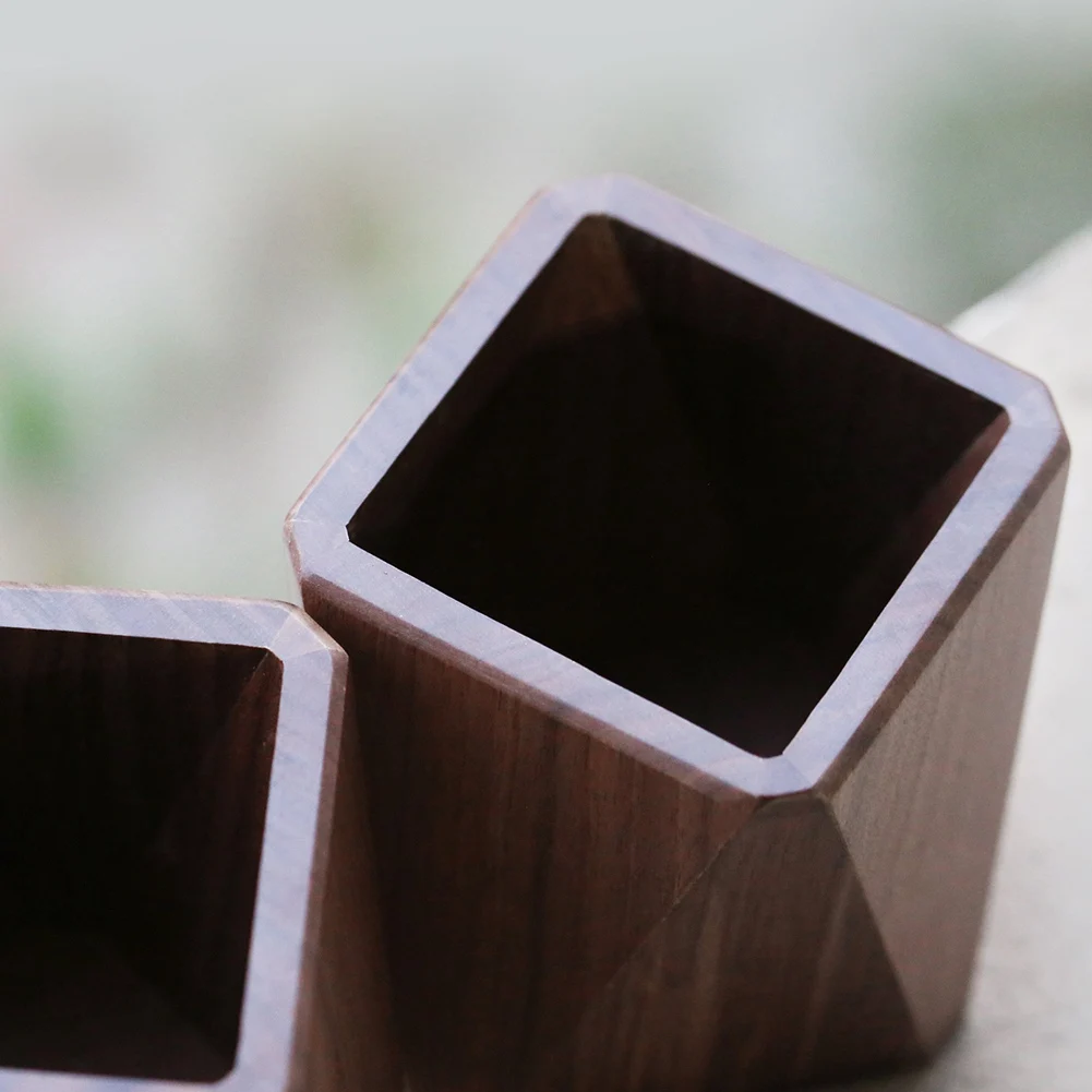 

ABUP-Stationery Storage Black Walnut Simple Desk Office Pen Holder Student Calligraphy Multi-Function Storage