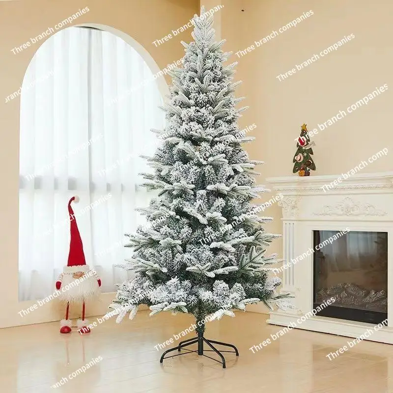 

Christmas high-end falling snow tree PE mixed encryption flocking snowflake white