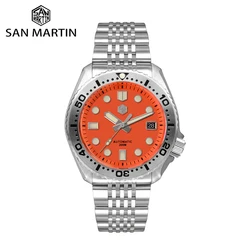 San Martin Design 남성용 럭셔리 시계, 다이빙 42.5mm, 전복 스포츠, 일본 NH35, 자동 기계식 시계, 사파이어 20Bar SN0046