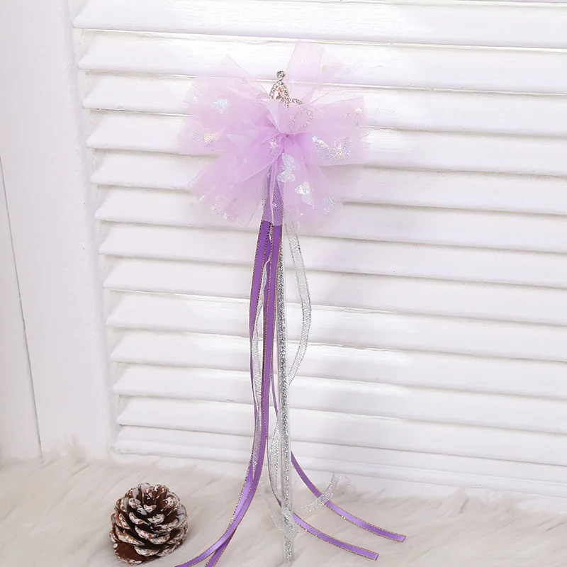 2024 New Sweet Girl Angel Magic Wand Tassel Fairy Wand Colorful Cute Children Party Dress Up Performance Cosplay Props