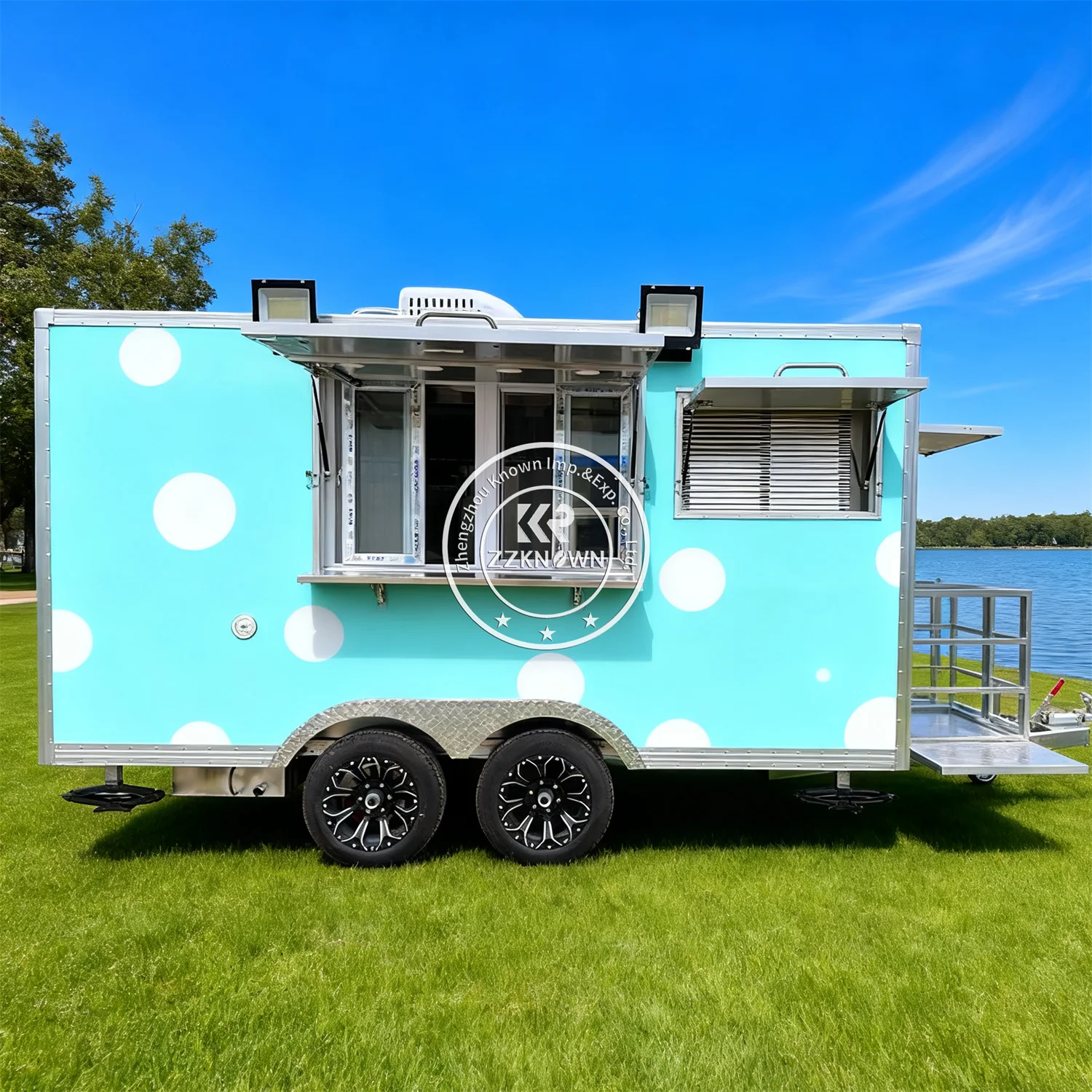

Customized Street Hot Dog Coffee Ice Cream Cart Trailer Mobile Pizza Taco BBQ Fast Food Truck With Full Kitchen Equipments