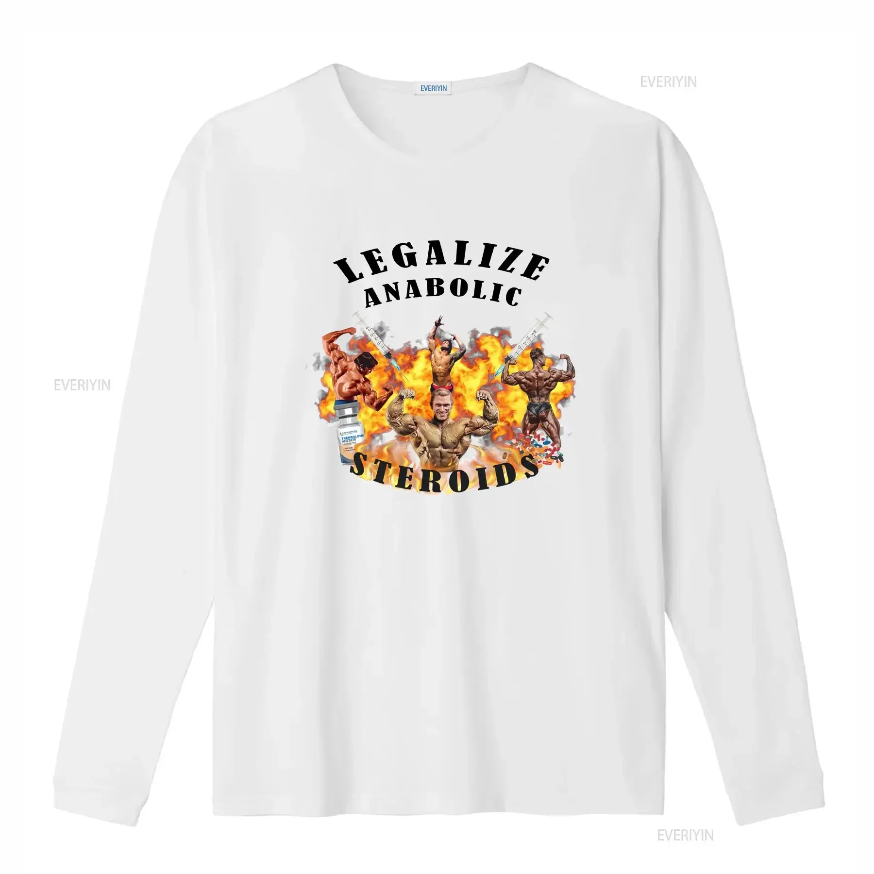 LEGALIZE ANABOLIC STEROIDS T shirt vintage Washed Versatile streetwear Unisex Casual Slightly Breathable Stretched graphic Soft