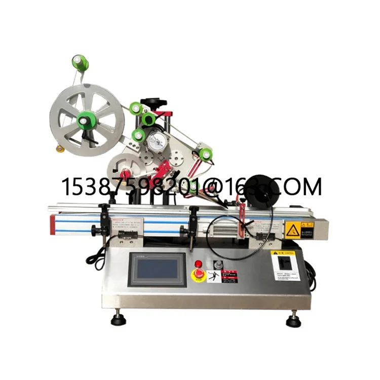 fully automatic desktop flat surface labeling machine, tabletop flat face labeling machine, square bottle labeling machine