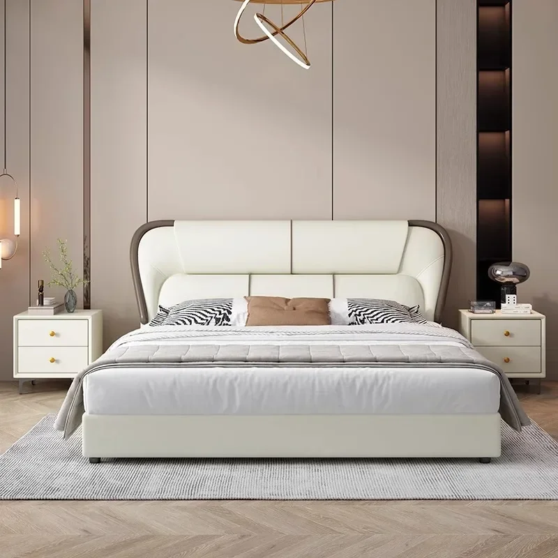 180×200 high-end bed frame light luxury master bedroom double bed Italian minimalist modern cama matrimonio home furniture