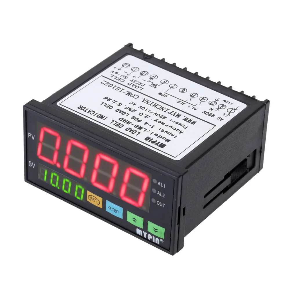 

LM8-RRD Digital Weighing Controller Indicator Pressure Gauge 1-4 Load Cell Signals Input 2 Relay Output 4