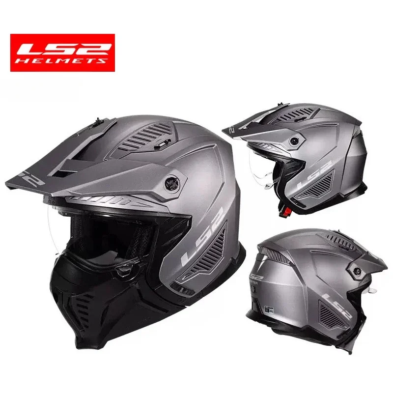 Original LS2 OF606 Motorcycle Helmet MultiPurpose Off-Road Racing Summer Anti-Glare Motocross Helmet Summer High Quality Cape