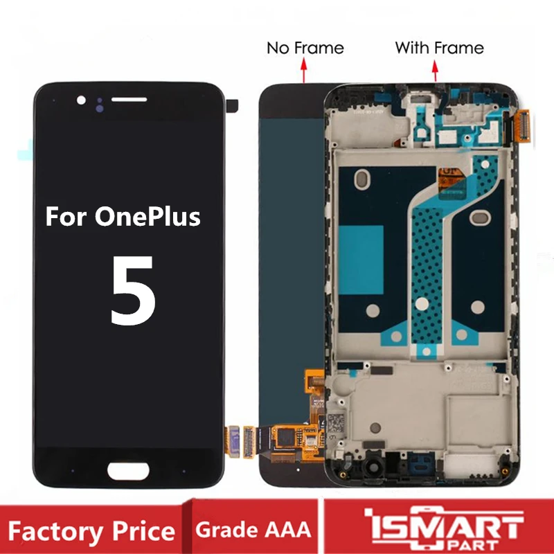 

For Oneplus 5 LCD Display Touch Screen Digitizer Assembly with Frame For One Plus 5 1+5 A5000 LCD Parts