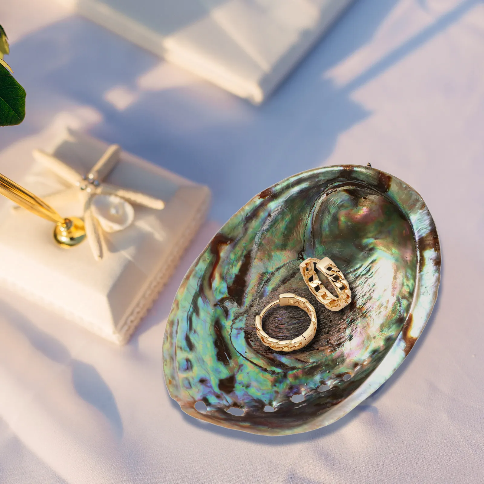 

10-12Cm Natural Iridescent Conch Shell DIY Jewelry Making Supplies Handcrafted Pendant for Necklace Bracelet Wedding Celebration