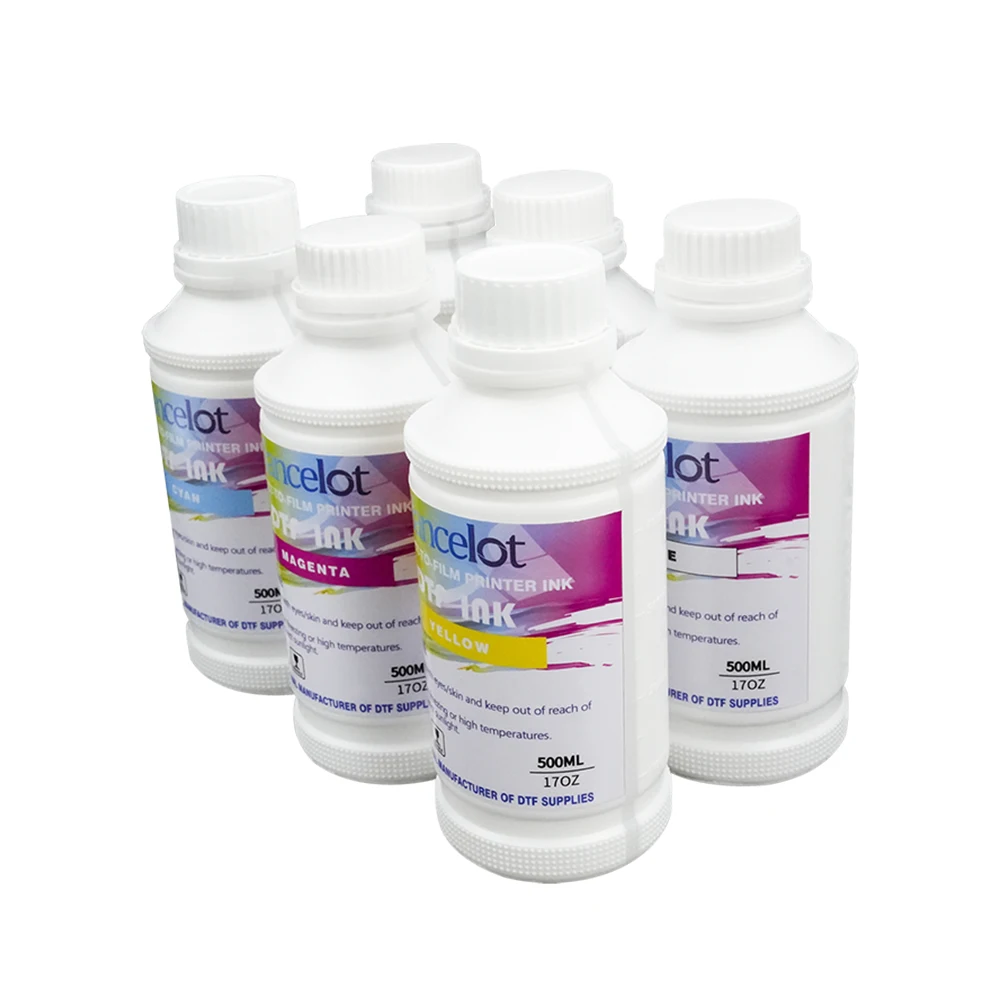 DTF Premium Ink 500ML CYMKW For DTF Printer XP600 i3200 L805 L1800 Heat Transfer Pigment Inks