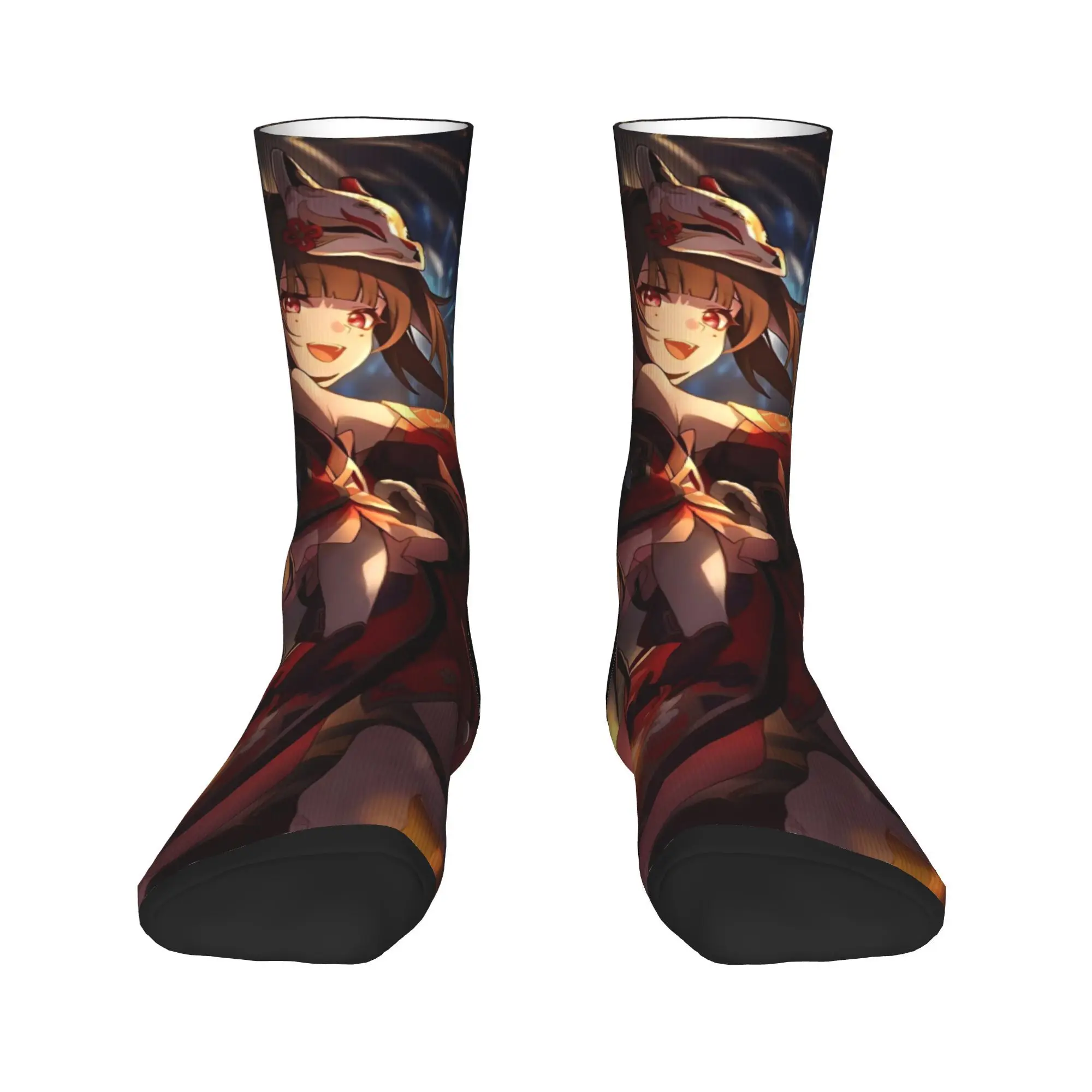 ゲームスターズレールソックス Honkai ゴシックストッキングメンズ通気性アウトドアスポーツソックス秋カスタム滑り止めソックス