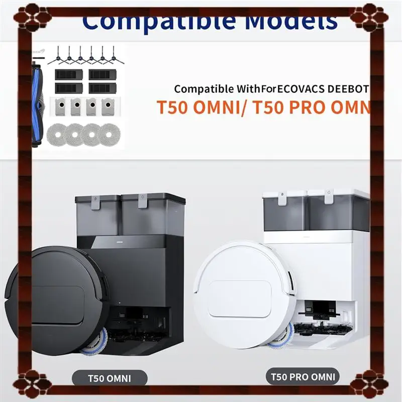 تسليم 24 ساعة لقطع غيار وملحقات ECOVACS DEEBOT T50 PRO Omni للمكنسة الكهربائية الروبوتية