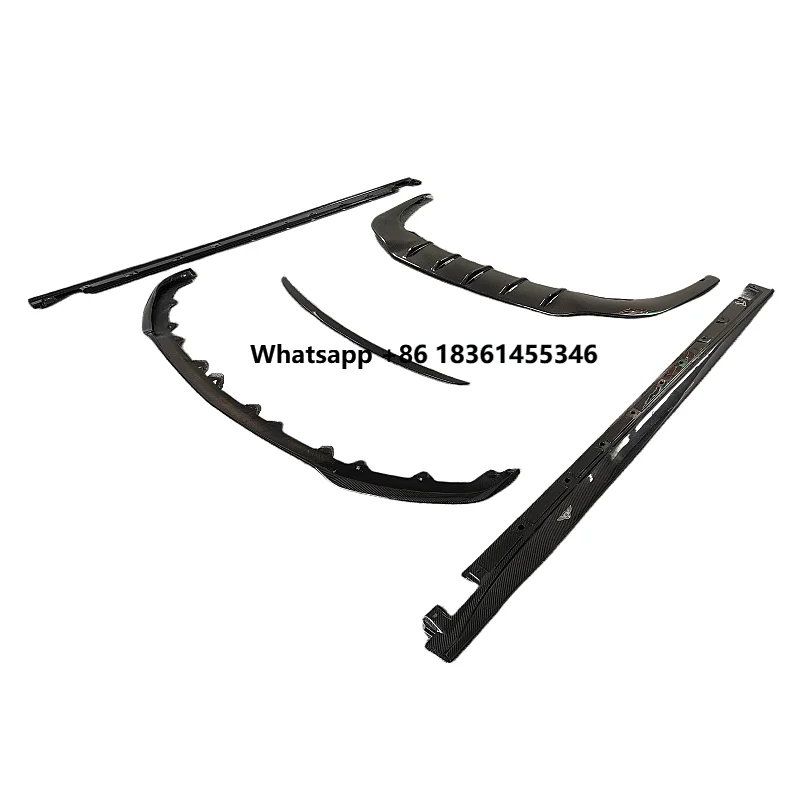 

for Flying Spur Car Carbon Fiber W12 Style Body Kit Front and Rear Diffuser Lip Spoiler Side Skirt Body Kit