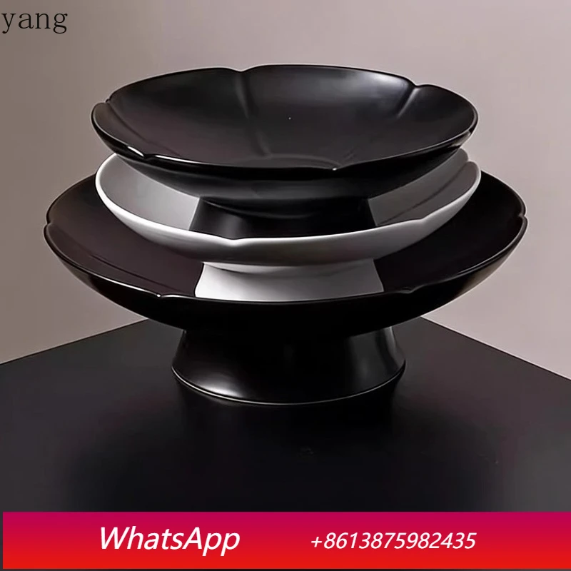 LMM ceramic coarse pottery plate vegetable plate tableware desktop snack storage plate