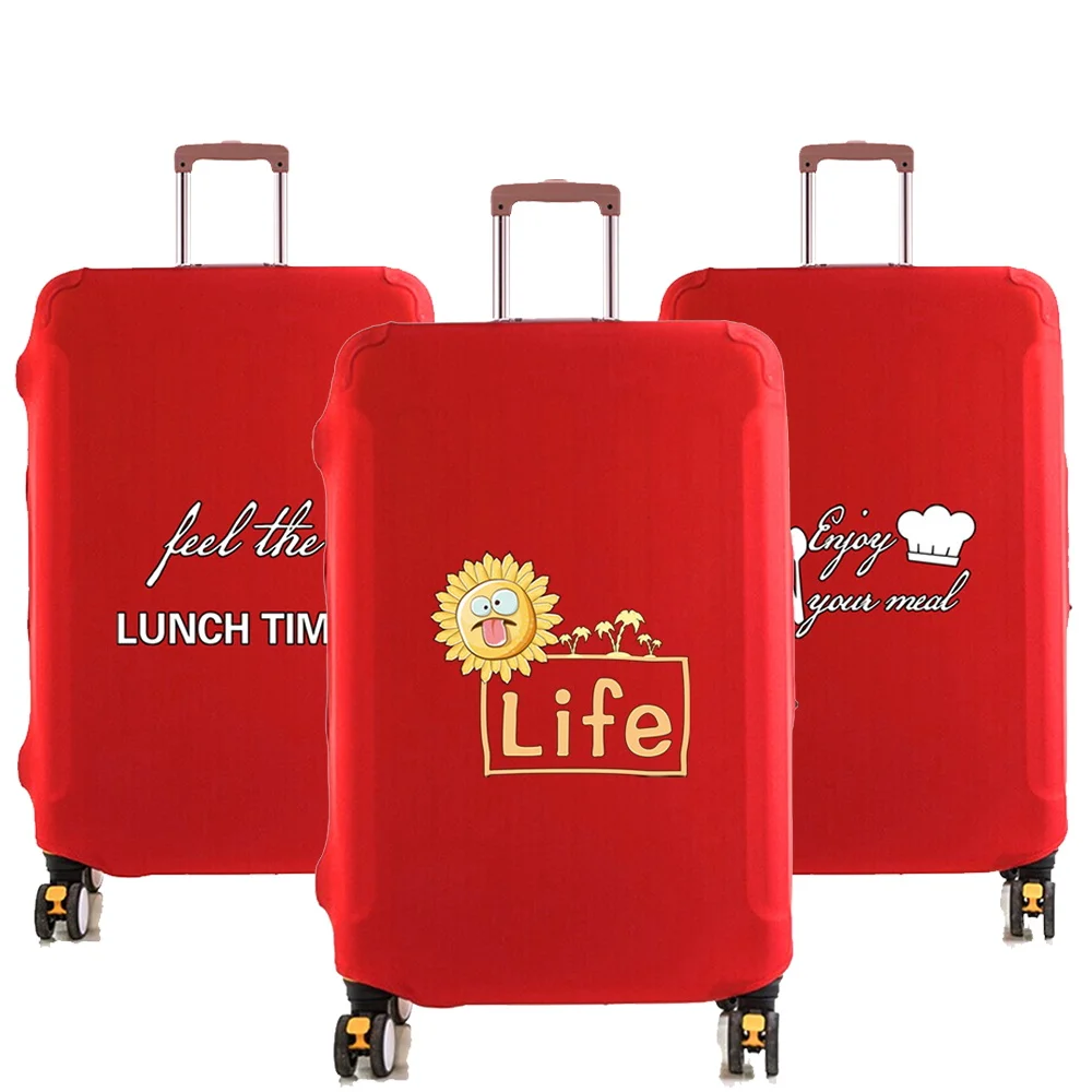 

Luggage Case Suitcase Protective Cover Food Series Travel Accessories Elastic Luggage Dust Cover Apply To 18''-28'' Suitcase